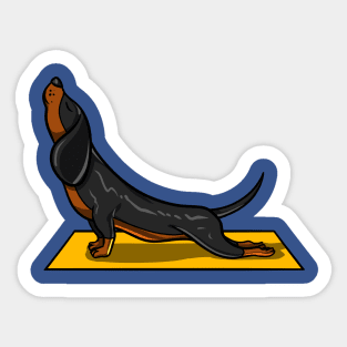 Wiener Dog Yoga Lover Pet Sticker